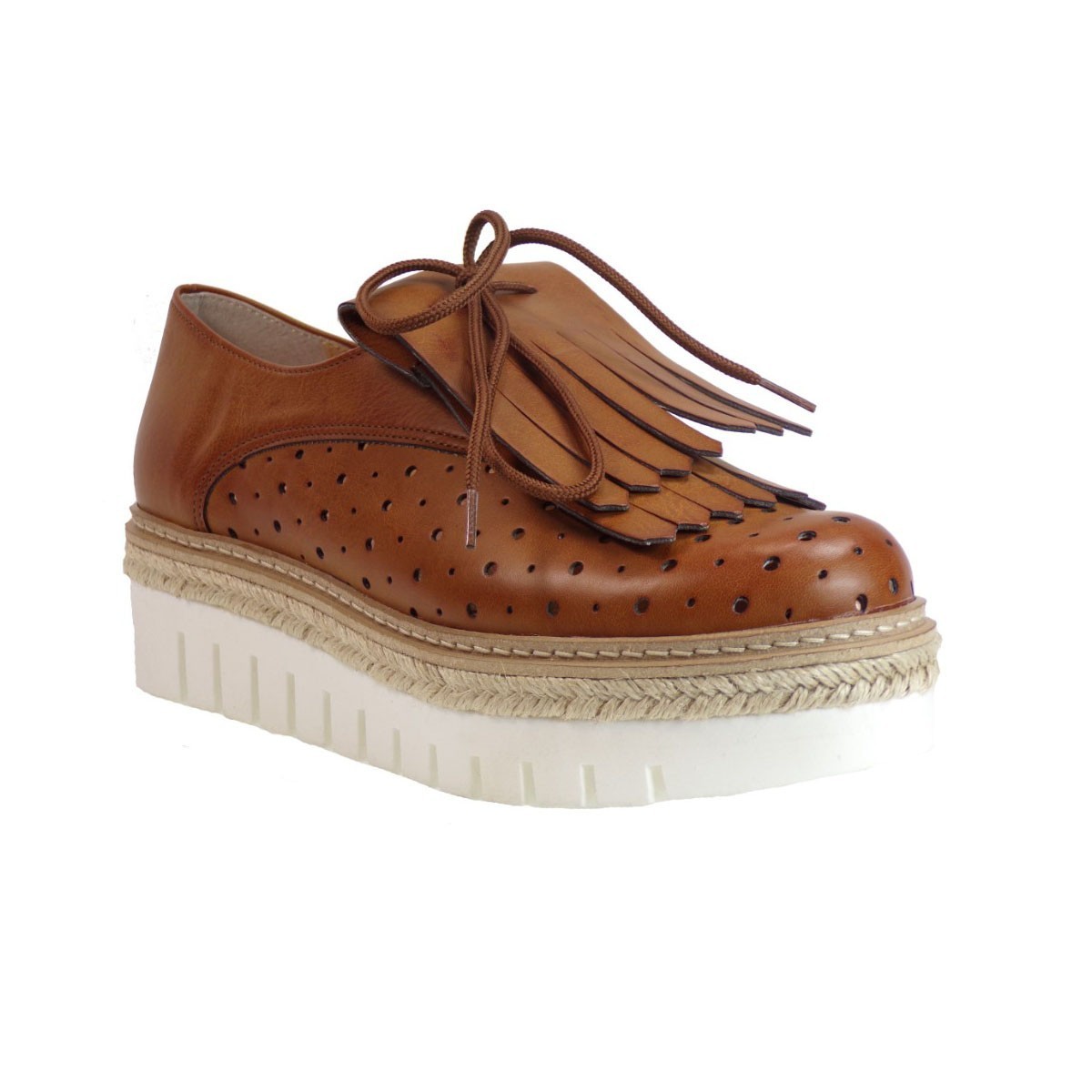 Bagiota Shoes Katia Shoes Γυναικεία Παπούτσια Oxford 16/4085 Σοκολά