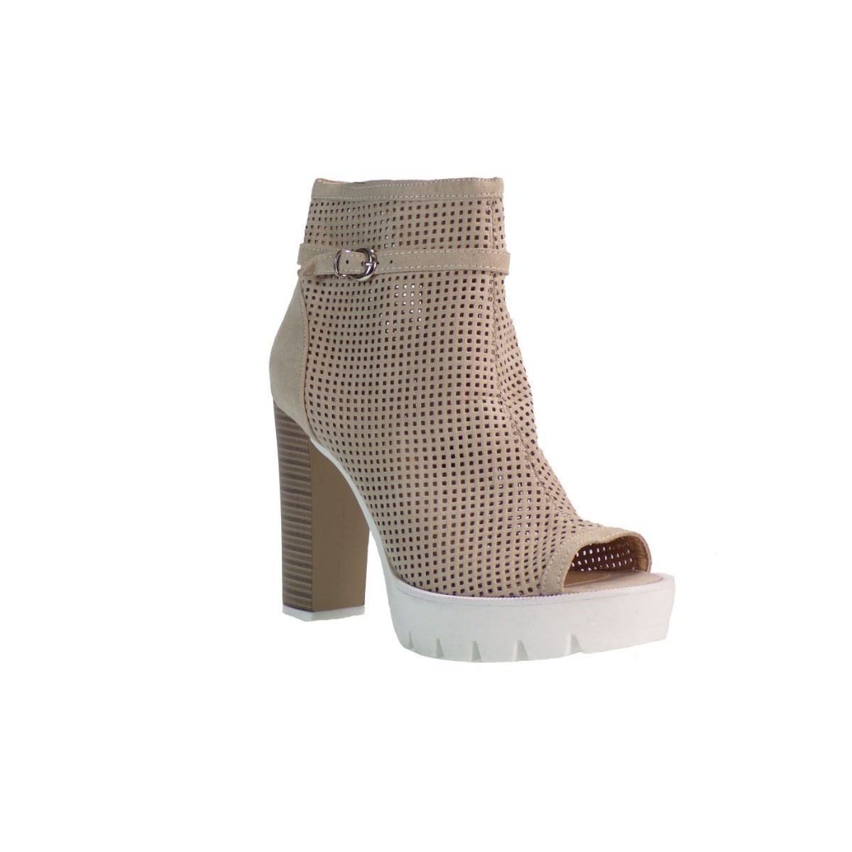 Fashion Icon Γυναικεία Παπούτσια Μποτάκια F16-05076 Μπεζ Καστόρι Fashion icon f16-05076 Mπεζ