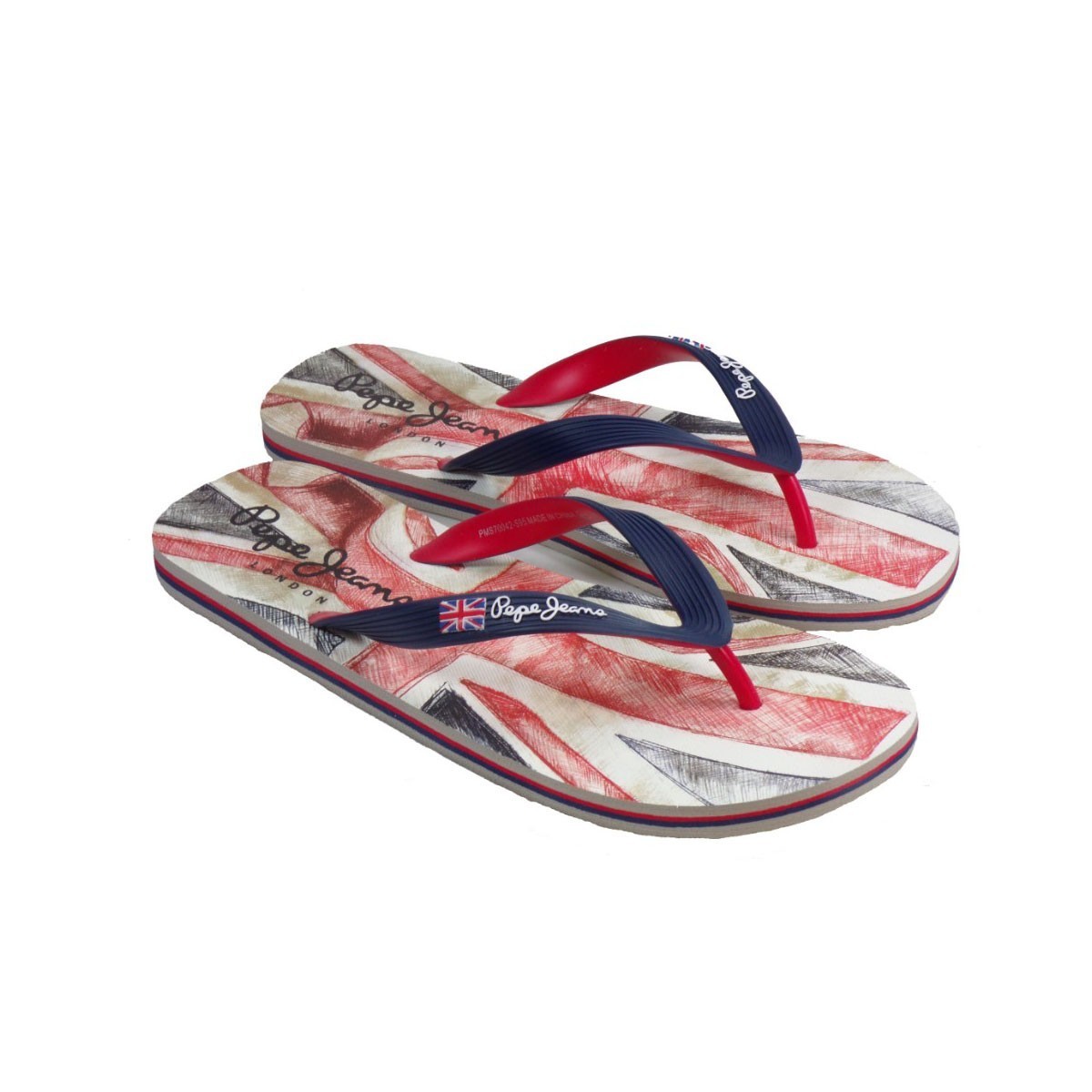Pepe Jeans Ανδρικές Παντόφλες PMS70042 Μπλέ Σημαία
