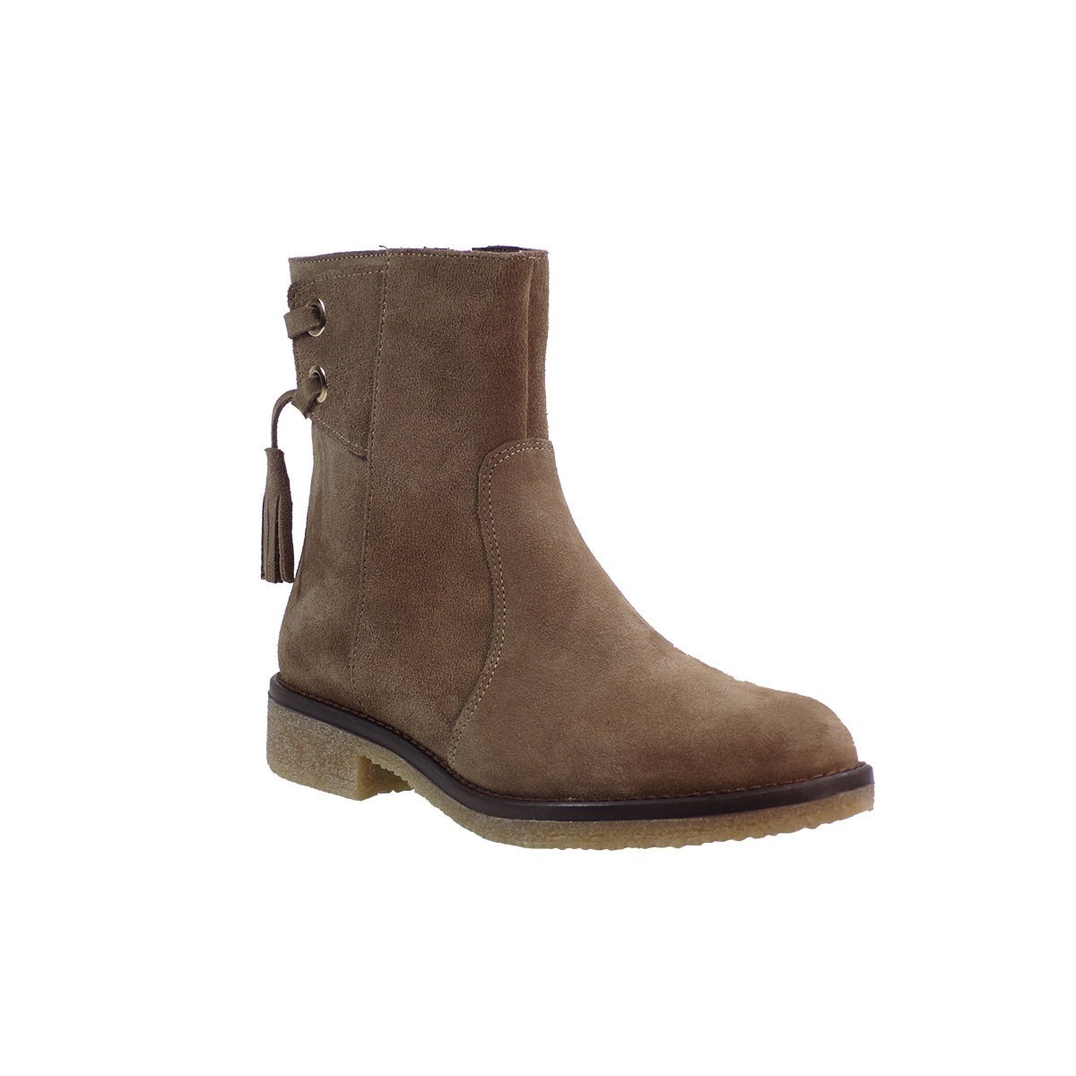 Envie Shoes Γυναικεία Παπούτσια Μποτάκια E02-06322 Πούρο Δέρμα Καστόρι