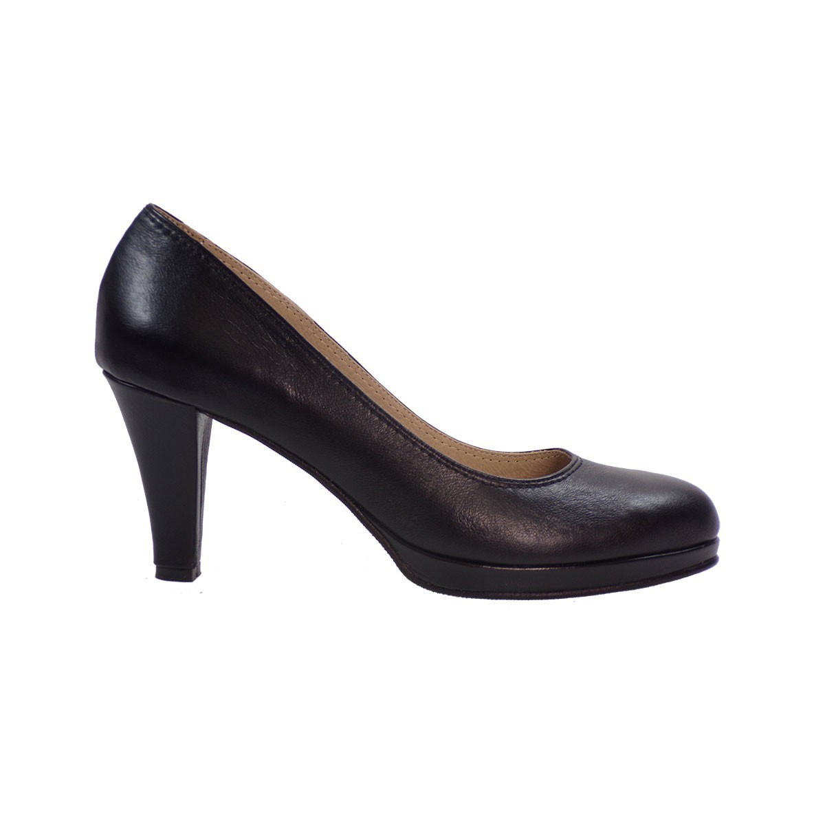 Πετρετζίκης shoes Γυναικεία Παπούτσια Δερμάτινα 100 Μαύρο Δέρμα φωτογραφία