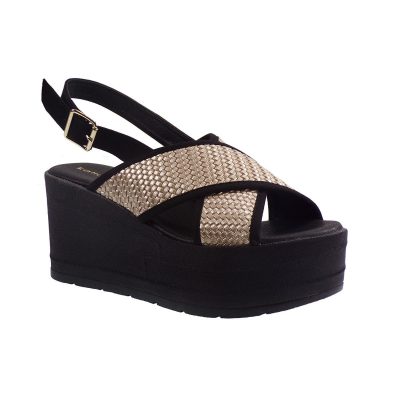 Katia Shoes Γυναικείες Πλατφόρμες Πέδιλα 137 Πλατίνα