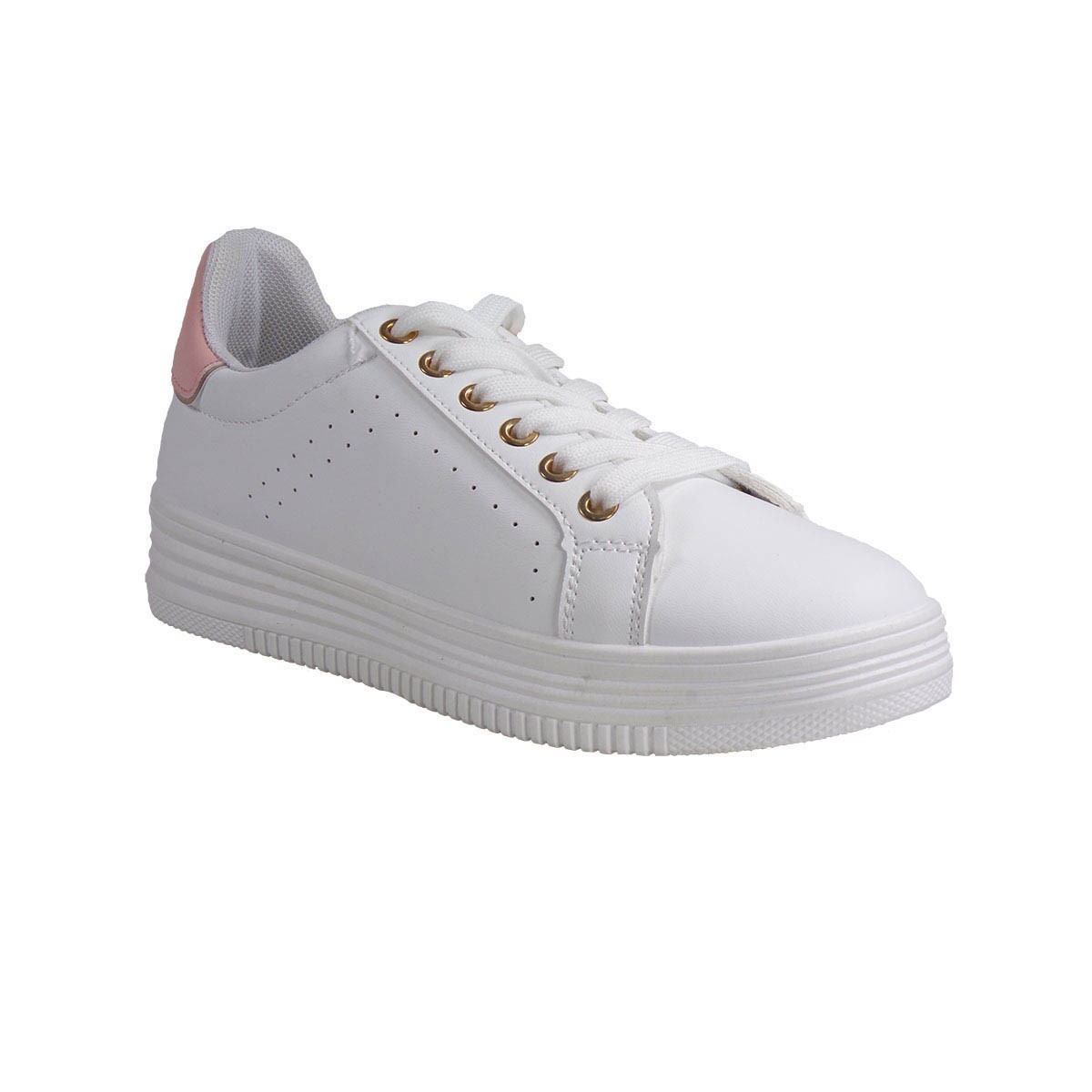 Bagiota Shoes Γυναικεία Παπούτσια Sneakers Αθλητικά ML-4303 Άσπρο-Ροζ