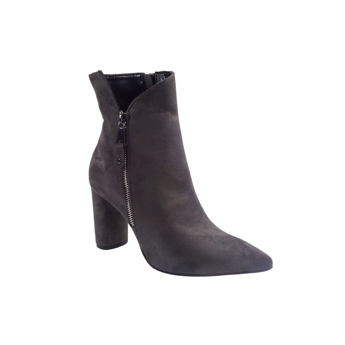 Fardoulis Shoes Γυναικεία Παπούτσια Μποτάκια 4309 Γκρί Λικρα