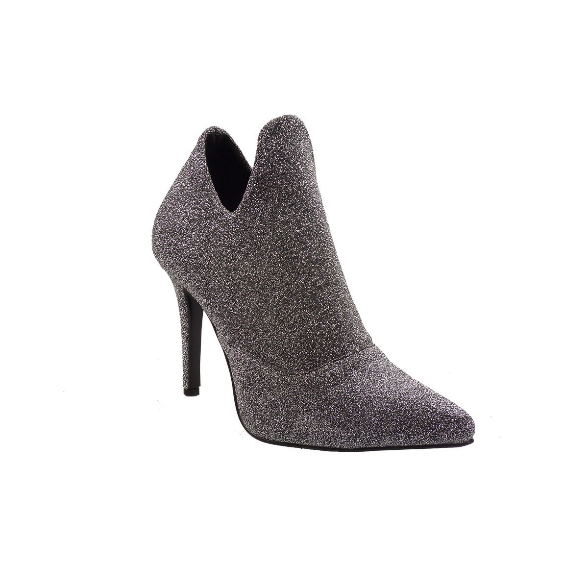 Katia Shoes Γυναικεία Παπούτσια Μποτάκια 47-4807 Ατσαλί Μεταλλικό Λίκρα