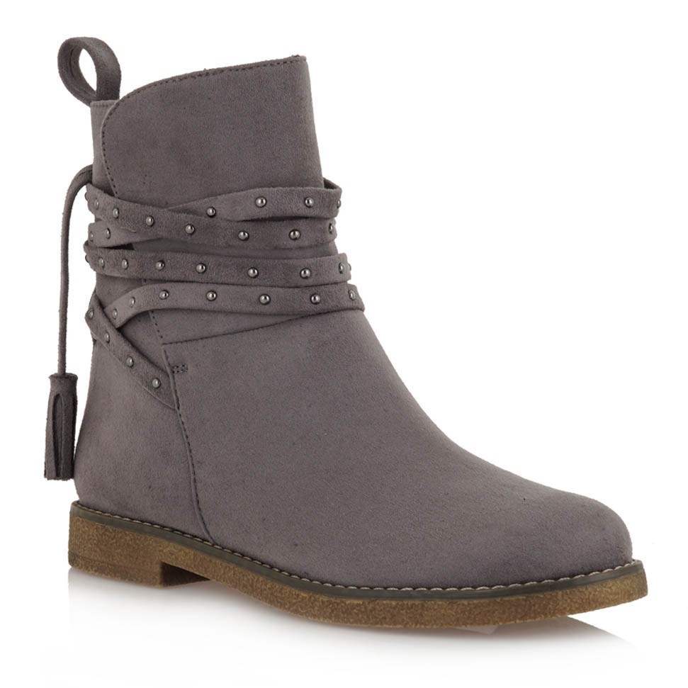 Exe Shoes Γυναικεία Παπούτσια Μποτάκια AMAZON-050 Γκρί Καστόρι H37000501569