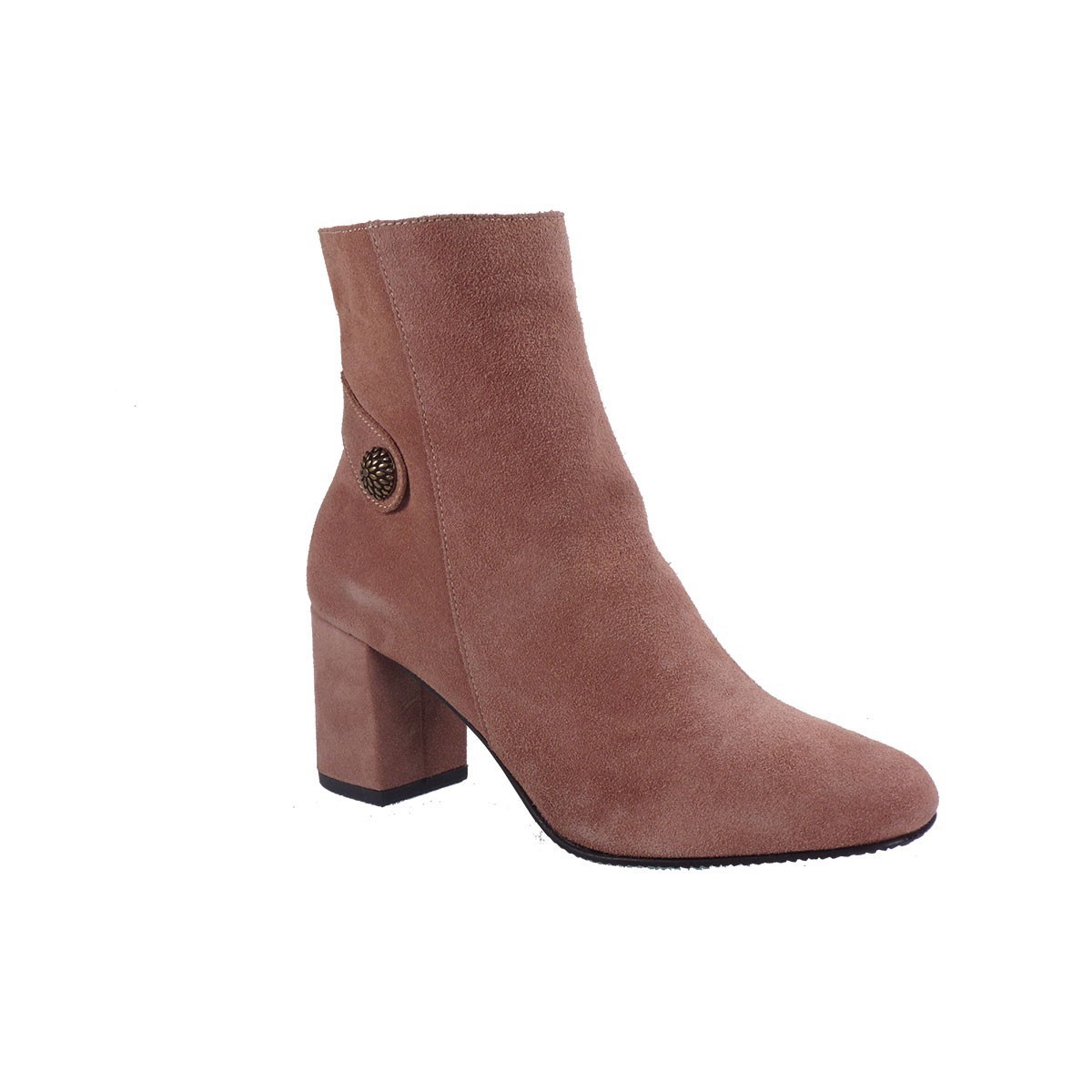 Fardoulis Shoes Γυναικεία Παπούτσια Μποτάκια 1606 Nude Kαστόρι