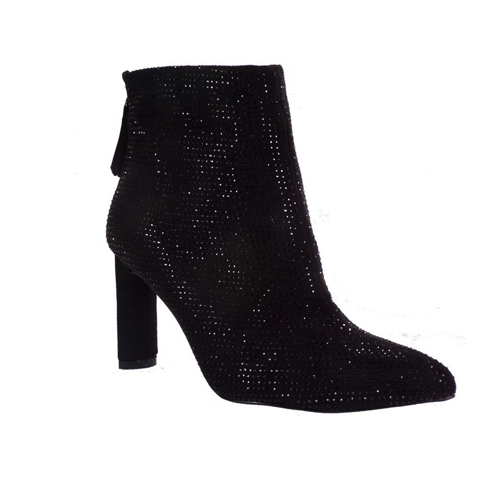 Exe Shoes Γυναικεία Παπούτσια Μποτάκια 324-MIRELIA Μαύρo Στρας H37003245A9305