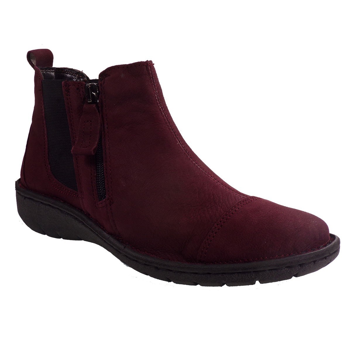 Relaxshoes Γυναικεία Παπούτσια Μποτάκια 86821610-37573 Μπορντώ Δέρμα