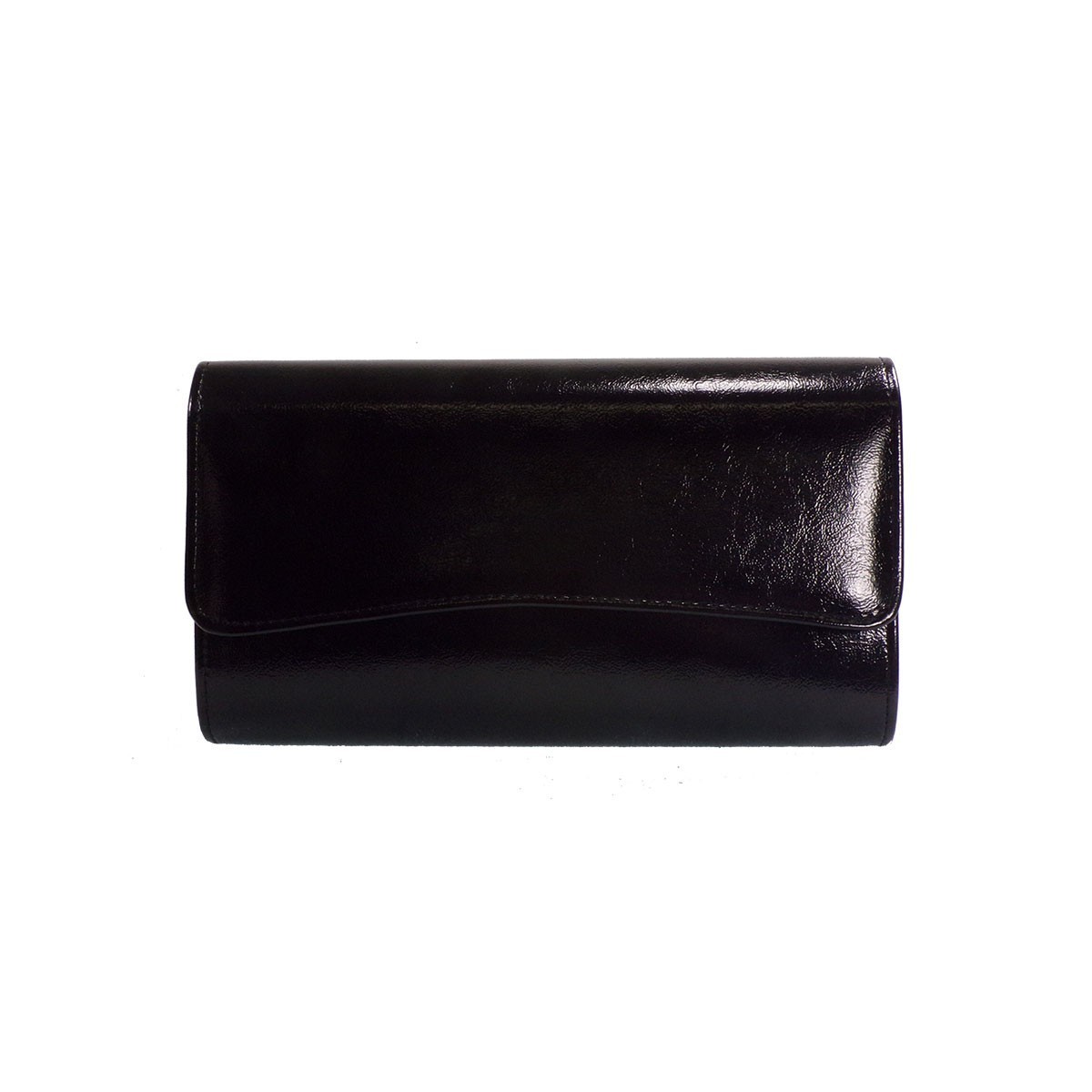 Bagiota Shoes Bags Γυναικεία Βραδινά Τσαντάκια 1017- Μαύρο Τσαλακωτό Λουστρίνι