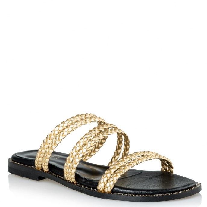 Mairiboo by Envie Shoes Γυναικεία Πέδιλα M03-09602-59 Χρυσό UTOPIA