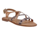 Fardoulis shoes Γυναικεία Παπούτσια Πέδιλα 36636 Nude Φίδι Δέρμα
