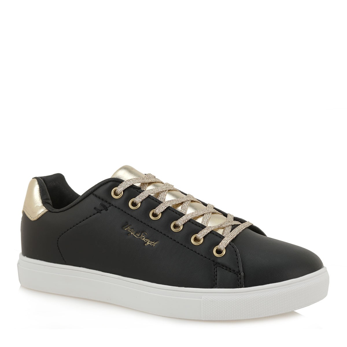 Renato Garini Sneakers Γυναικεία Παπούτσια 012 Μαύρο Χρυσό Φίδι J157Q0121K60