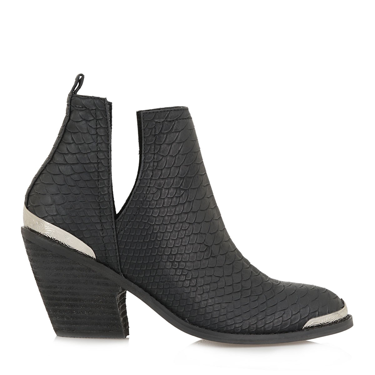 Exe Shoes Γυναικεία Μποτάκια WEST-588 Μαύρο Anaconta J37005885J26