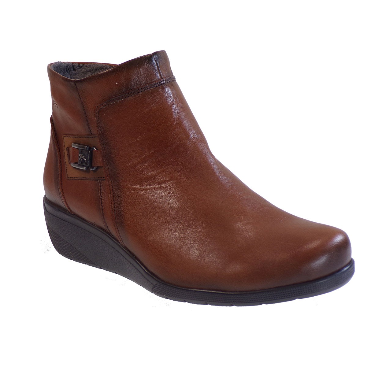 Fluchos Femme Γυναικεία Παπούτσια Μποτάκια F0595-34555 Ταμπά Δέρμα
