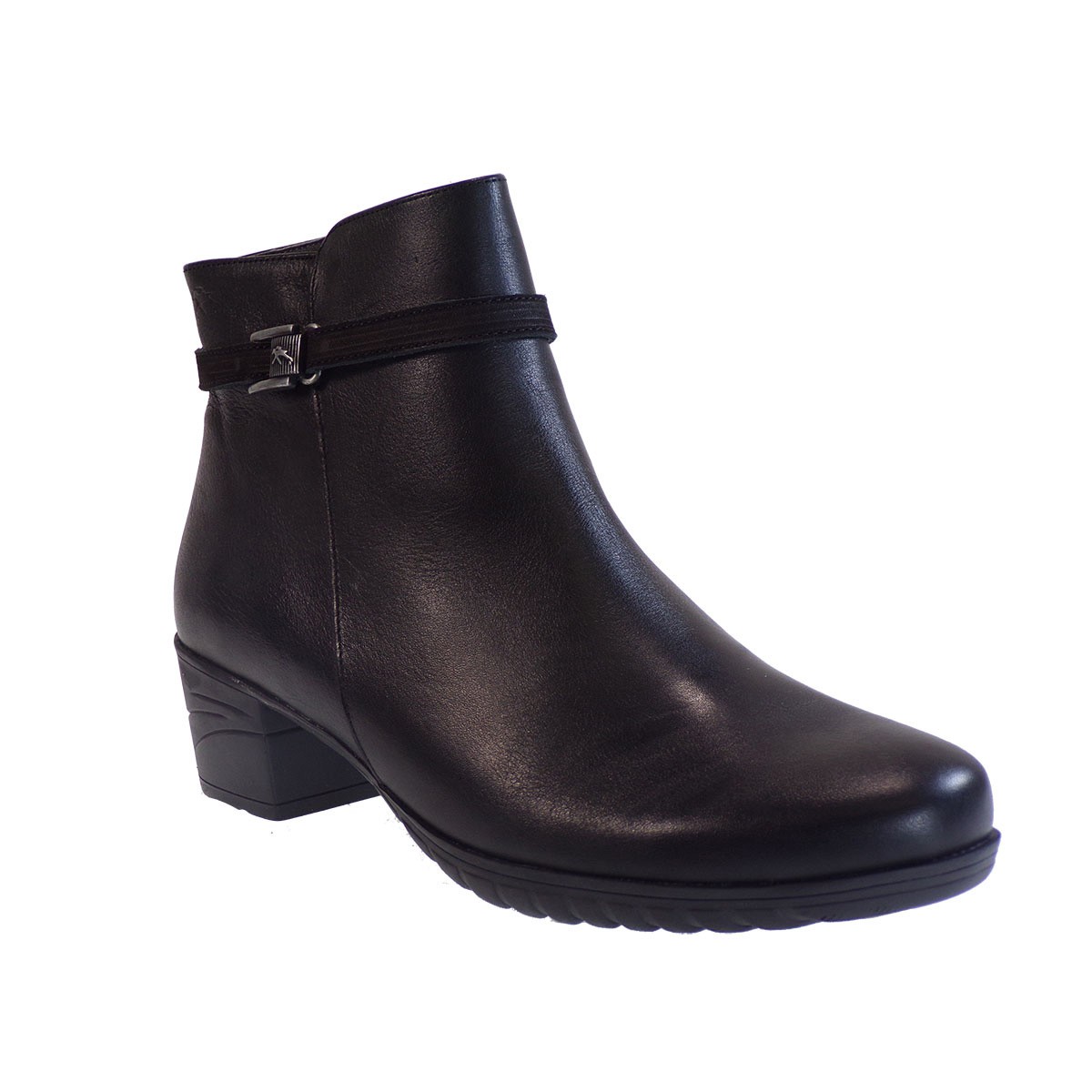 Fluchos Femme Γυναικεία Παπούτσια Μποτάκια F0588 CHARIS 34525 Μαύρο Δέρμα