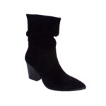 Moods Shoes Γυναικεία Μποτάκια 7524 Μαύρο Καστόρι Δέρμα