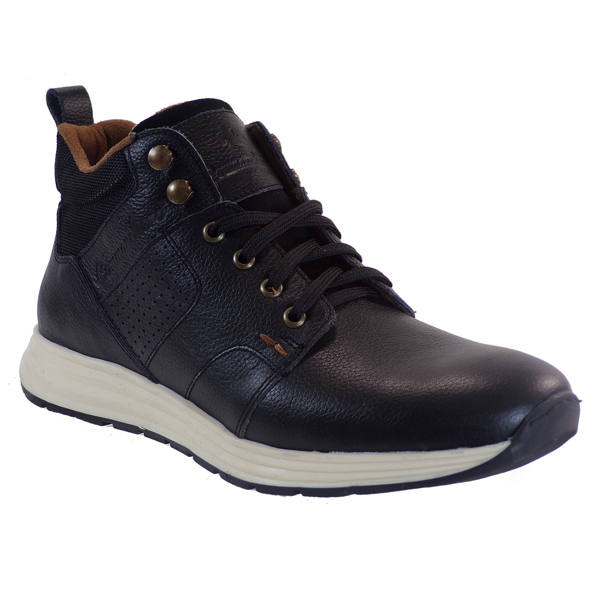 Commanchero Ανδρικά Μποτάκια Αστραγάλου Sneakers 72111-721 Μαύρο Δέρμα