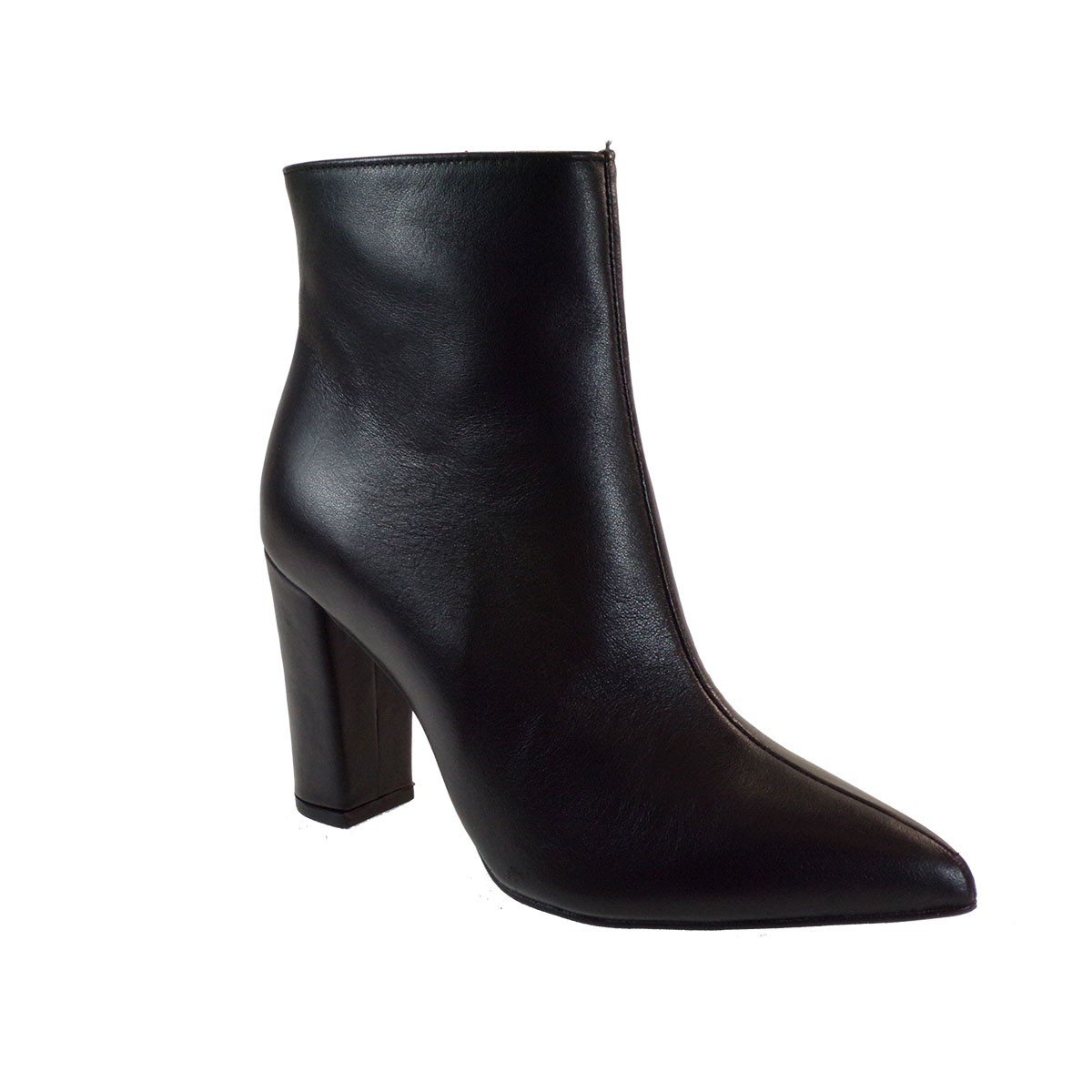 Moods Shoes Γυναικεία Μποτάκια 7010 Μαύρο Δέρμα