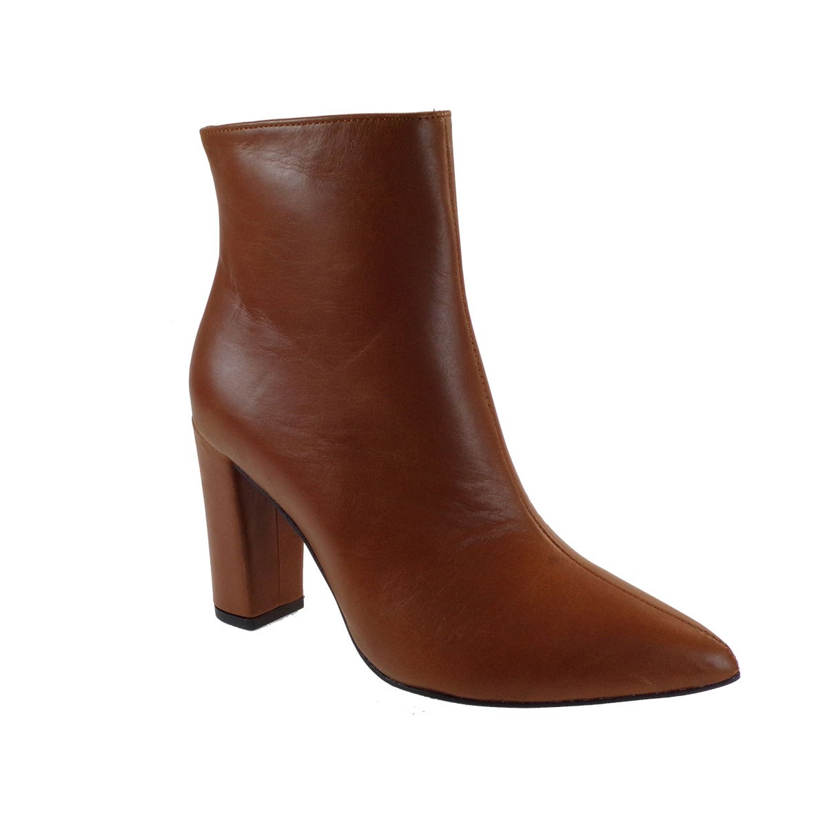 Moods Shoes Γυναικεία Μποτάκια 7010 Ταμπά Δέρμα