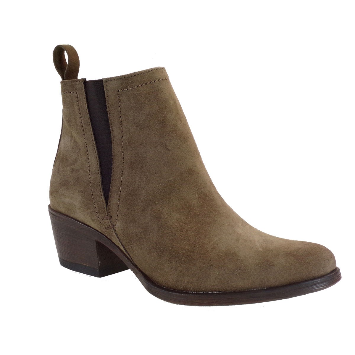 Commanchero Γυναικεία Παπούτσια Μποτάκια COW BOY 5569-421 Λαδί Καστόρι Δέρμα