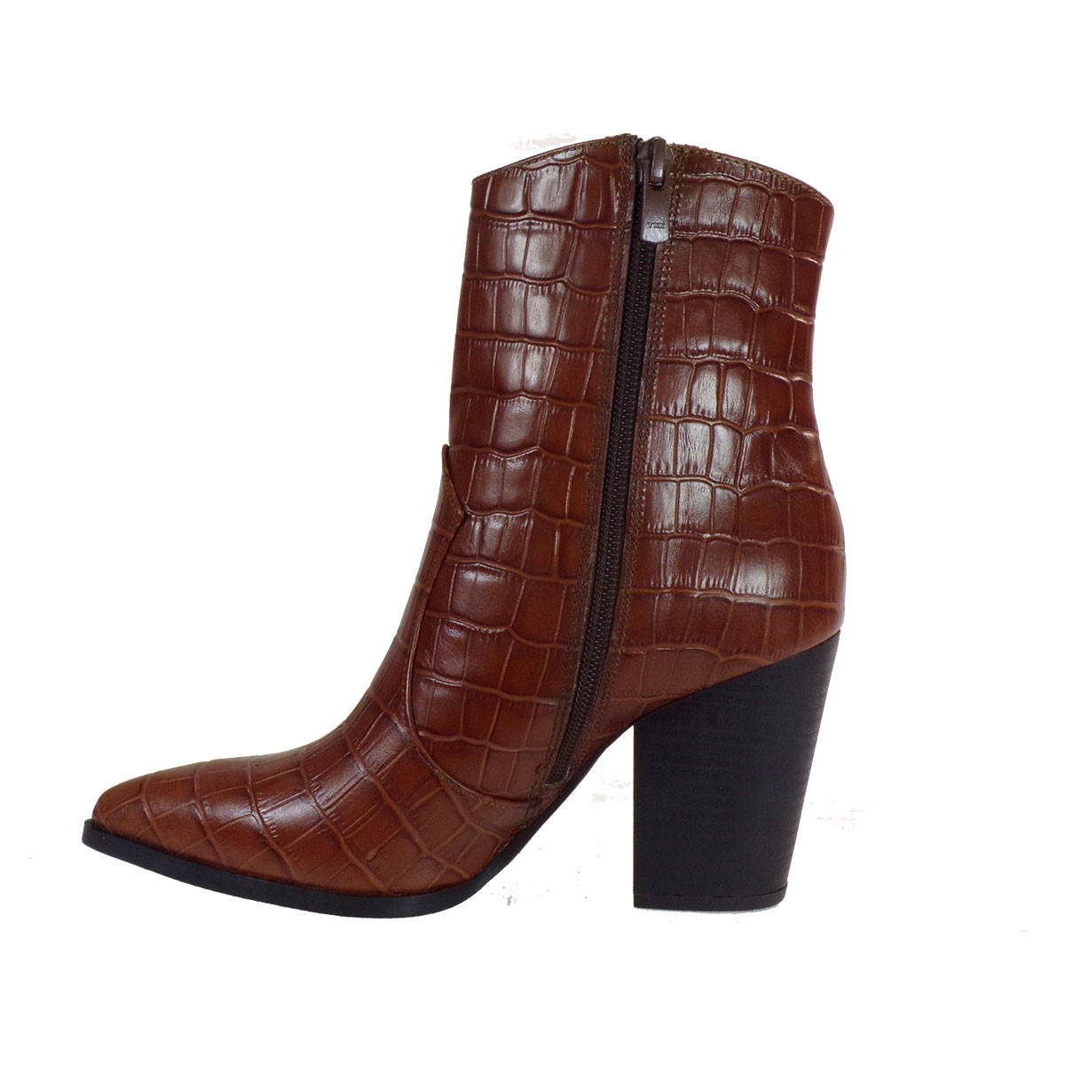 Fardoulis Shoes Γυναικεία Μποτάκια COW BOY Κ-316 Ταμπά Δέρμα Κορκό φωτογραφία