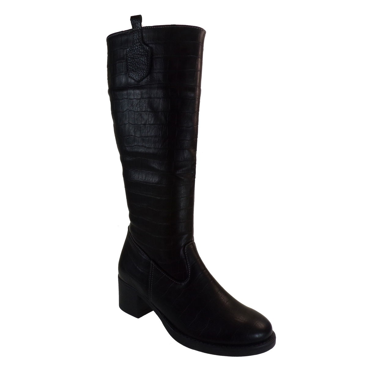 Katia shoes Γυναικεία Παπούτσια Μπότες Α73-Β Μαύρο Κροκό