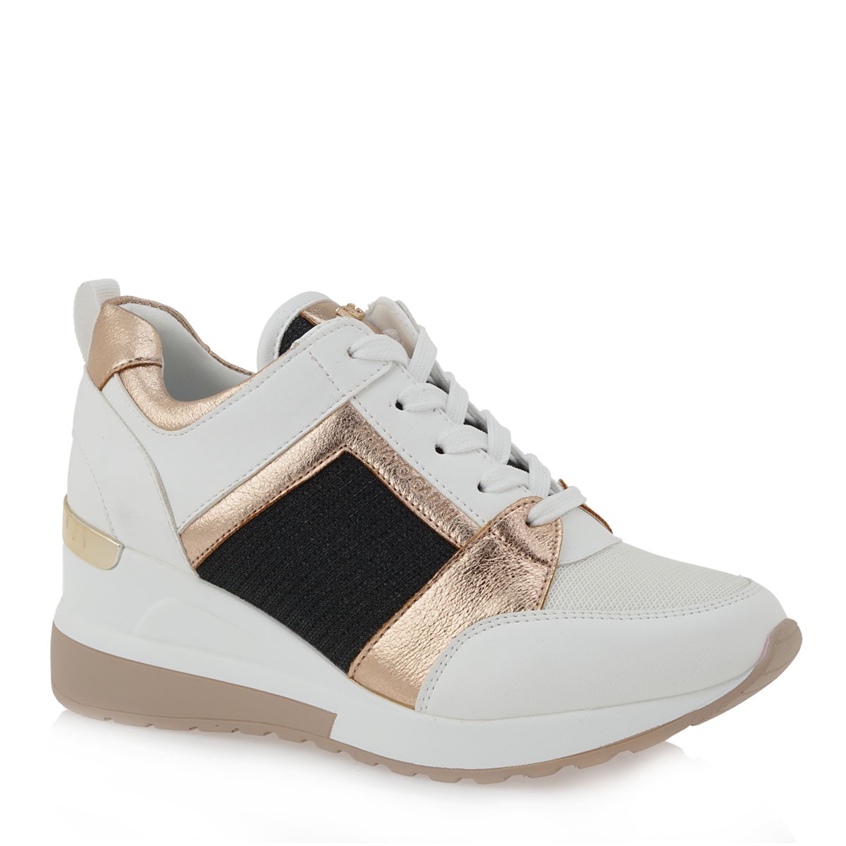 Renato Garini Γυναικεία Παπούτσια Sneakers 012-EX2131 Λευκό-Μπρονζέ-Μαύρο K119R012384K