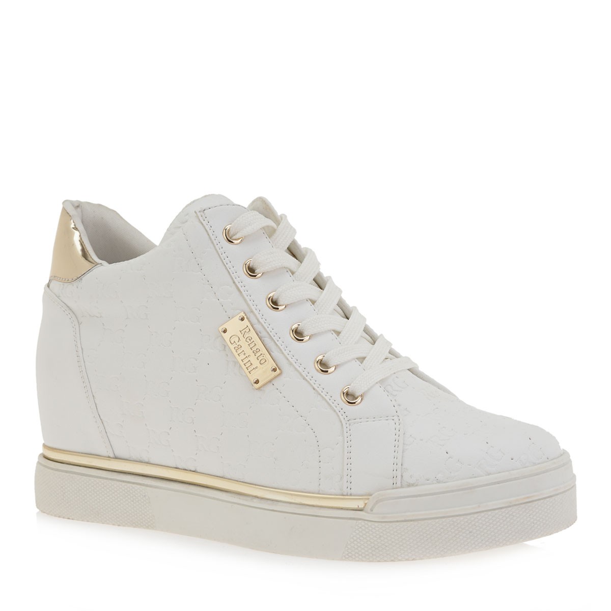 Renato Garini Γυναικεία Παπούτσια Sneakers 122-EX2122 Λευκό-Χρυσό K119R1223948