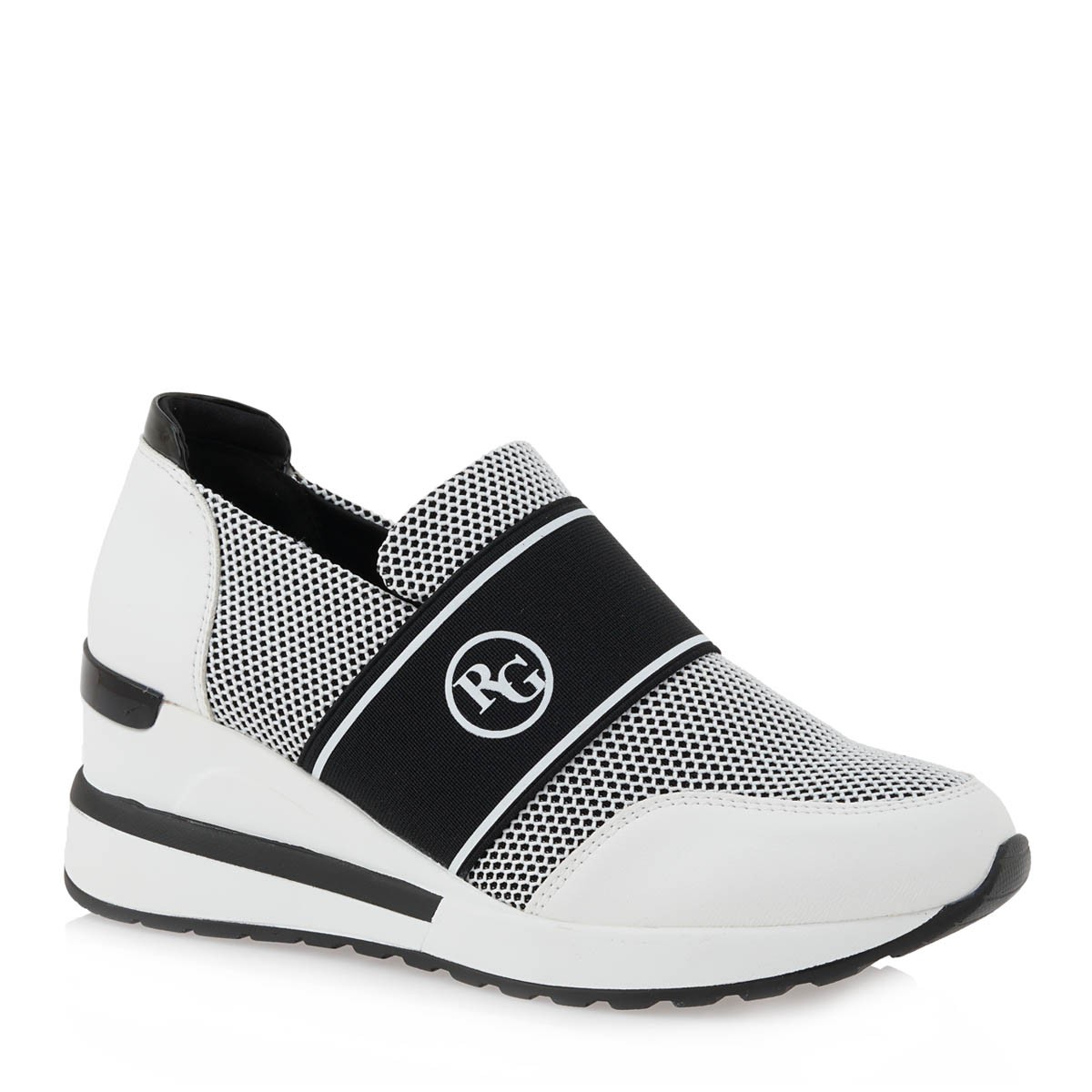 Renato Garini Γυναικεία Παπούτσια Sneakers 128-ΕΧ2158 Λευκό-Μαύρο K119R1283483