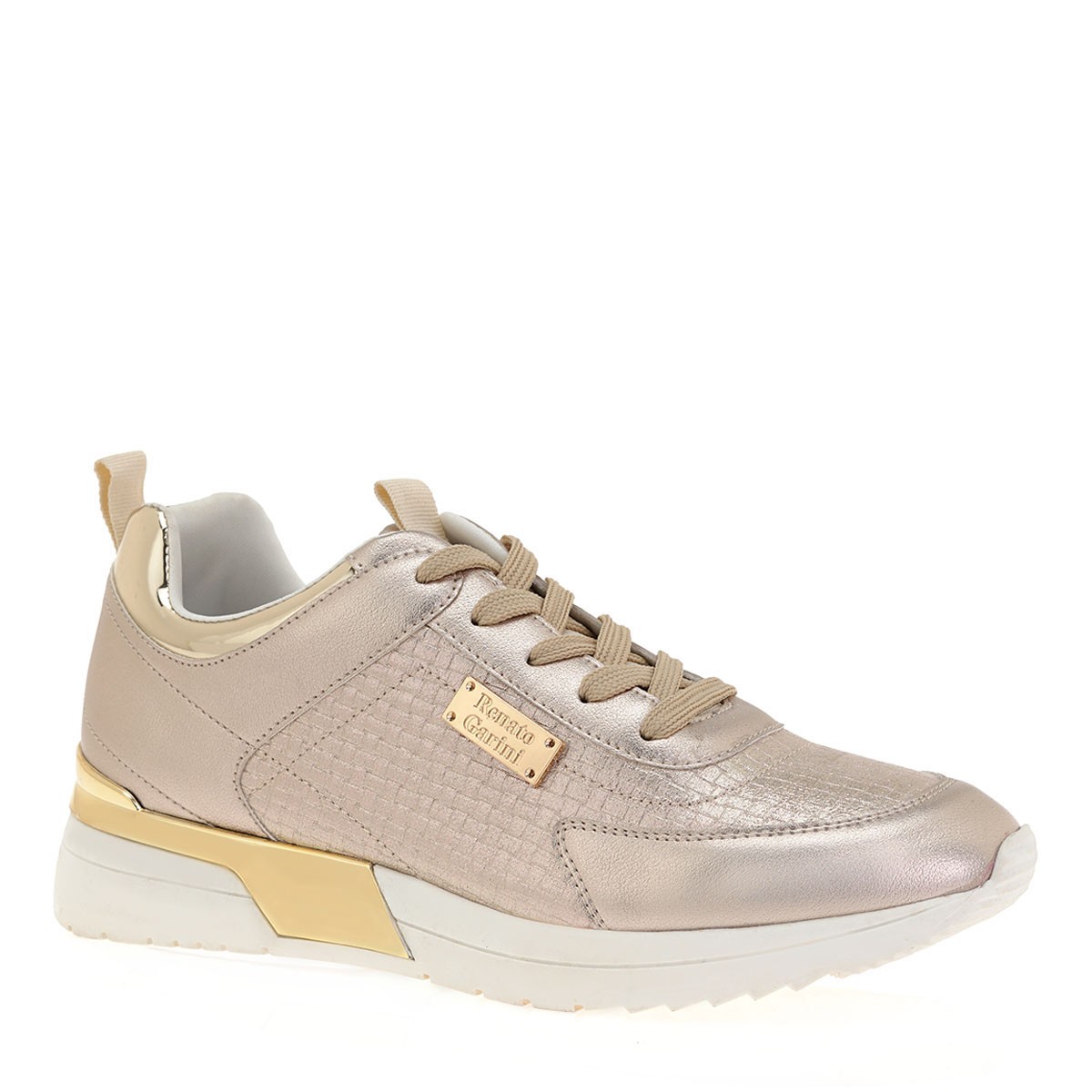 Renato Garini Γυναικεία Παπούτσια Sneakers 111-EX2111 Πλατίνα Πλεκτό K119R1111571