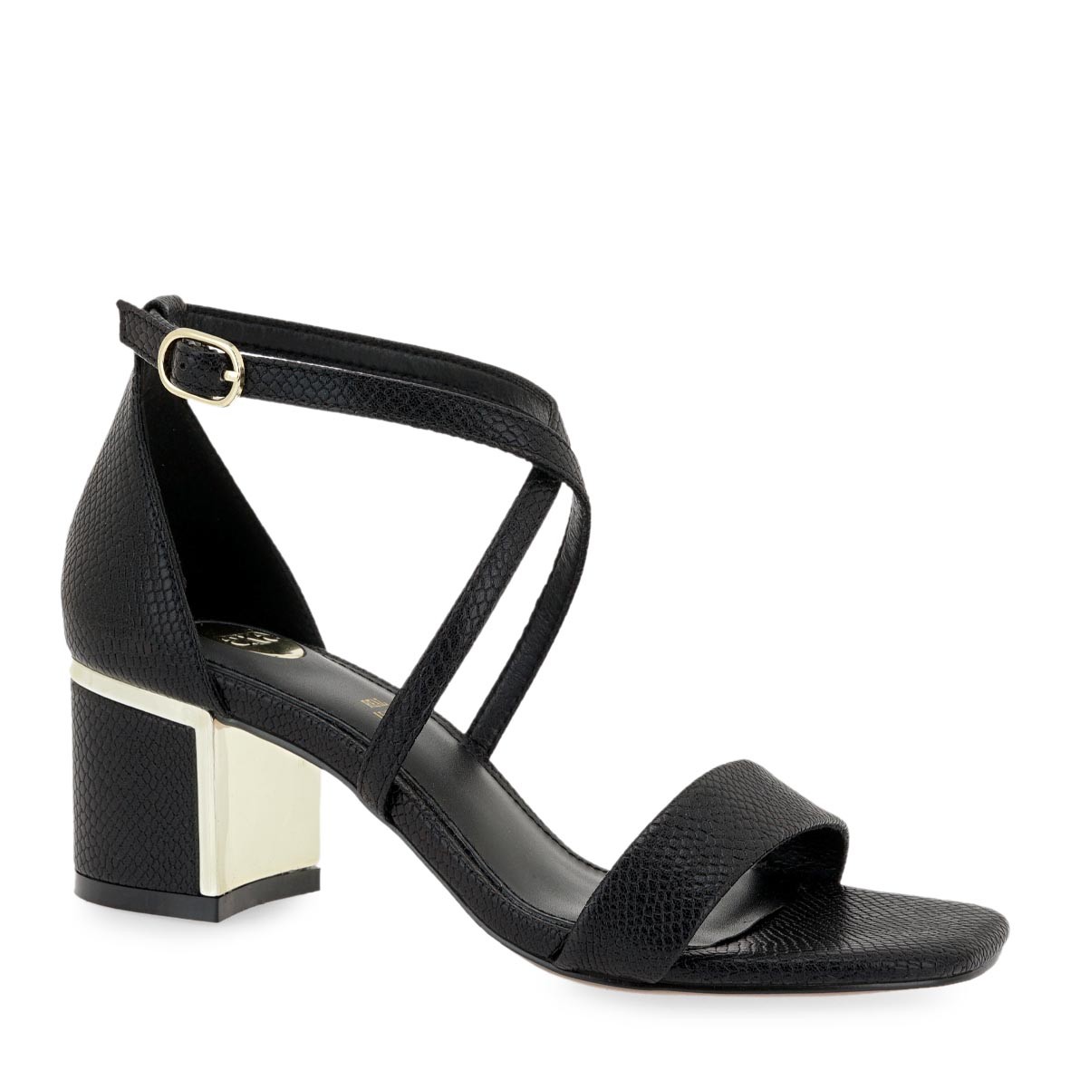 EXE Shoes Πέδιλα Γυναικεία ISABEL-560 Μαύρο Φίδι K47005603006