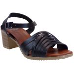 Porronet Shoes Γυναικεία Πέδιλα Δερμάτινα FI2543 Μαύρο