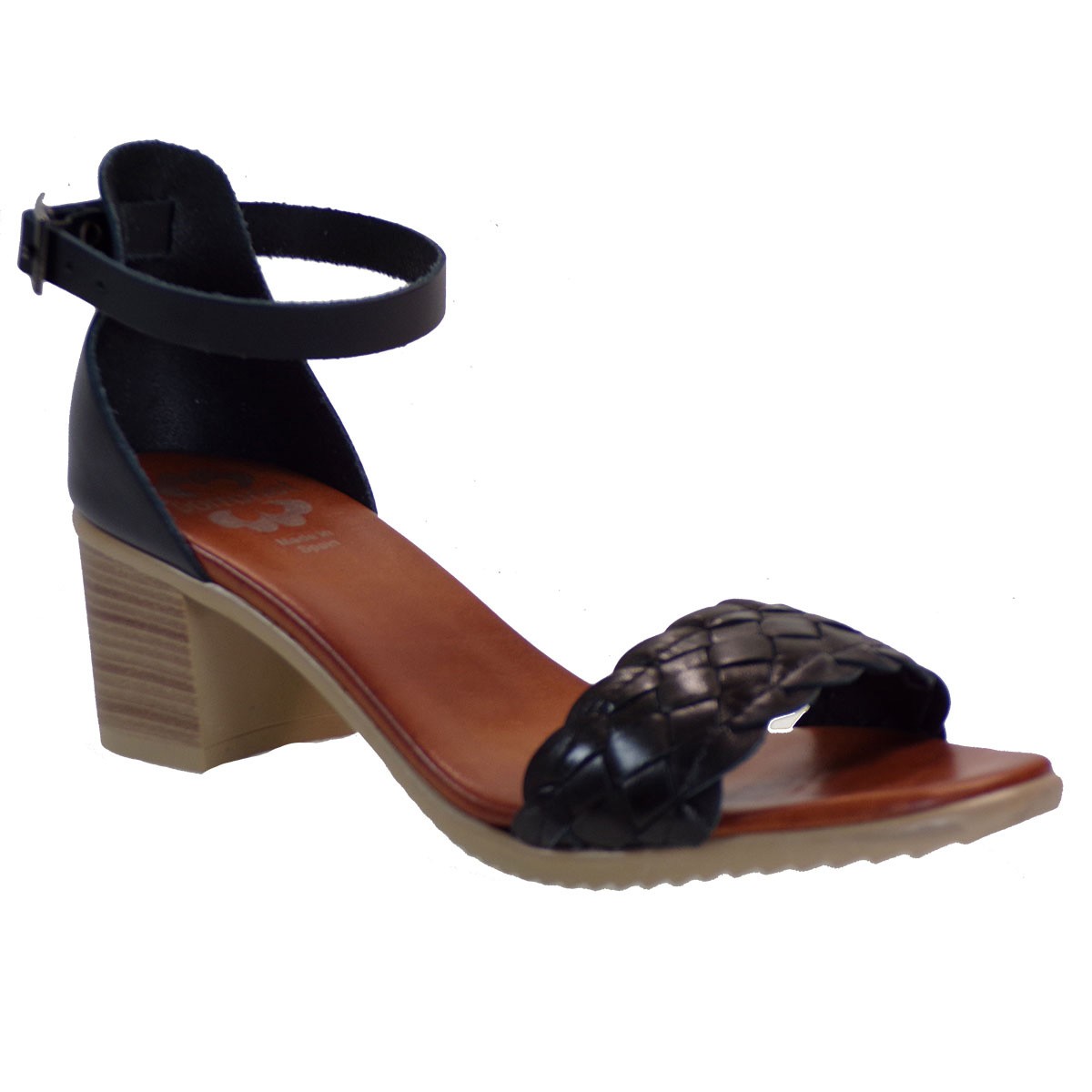Porronet Shoes Γυναικεία Πέδιλα Δερμάτινα FI2591 Μαύρο