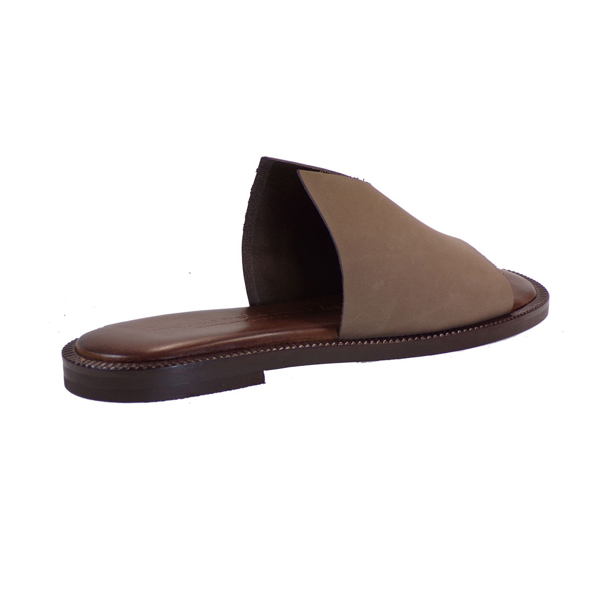 Fratelli Robinson Γυναικεία Παντόφλες 6319 Πούρο Καστόρι Δέρμα φωτογραφία