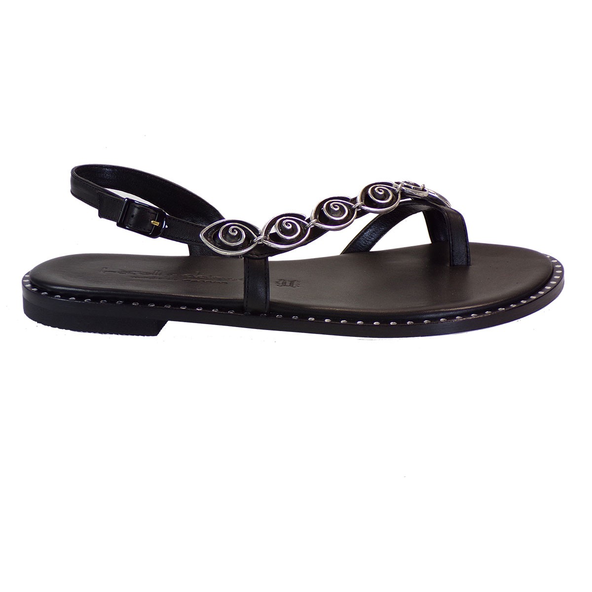 Fratelli Robinson Γυναικεία Πέδιλα 621601 Μαύρο Δέρμα φωτογραφία