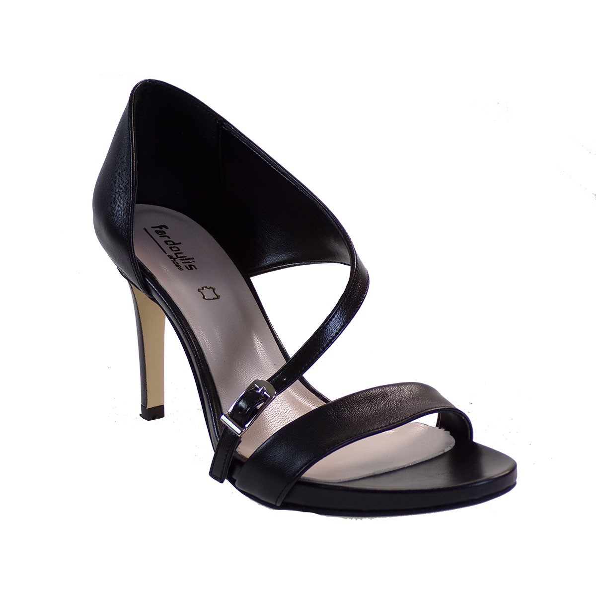 Fardoulis Shoes Γυναικεία Παπούτσια Πέδιλα 8088 Μαύρο Δέρμα