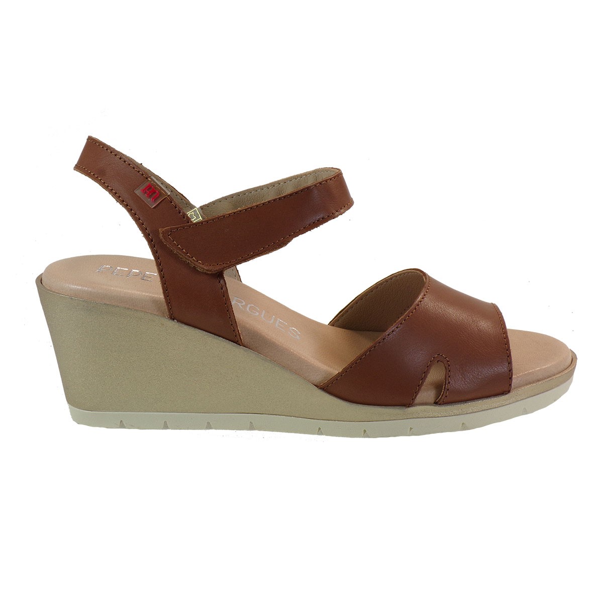 PEPE MENARGUES SHOES Γυναικεία Παπούτσια Πέδιλα 3079 Ταμπά Δέρμα φωτογραφία