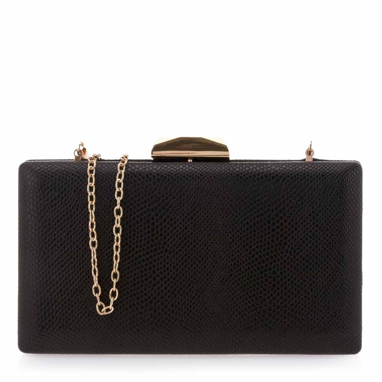 Exe Γυναικεία Τσάντα clutch 64282 Μαύρο Φίδι K67002829006