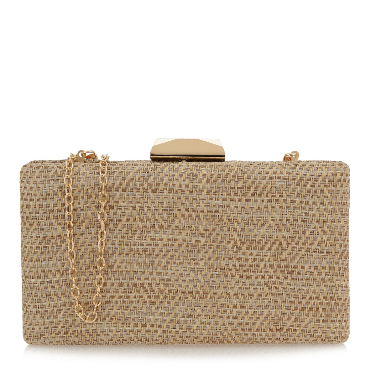 Exe Γυναικεία Τσάντα clutch 64282 Μπέζ Ψάθα K67002829284