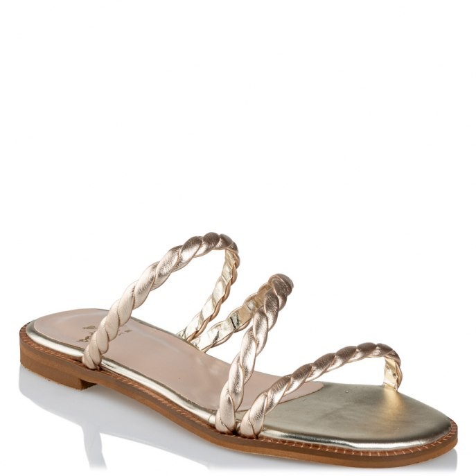Mairiboo by Envie Shoes Γυναικεία Πέδιλα M03-11802-59 Χρυσό LAURA