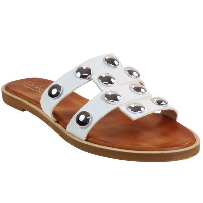 Fardoulis shoes Γυναικείες Παντόφλες 205 Λευκό Δέρμα