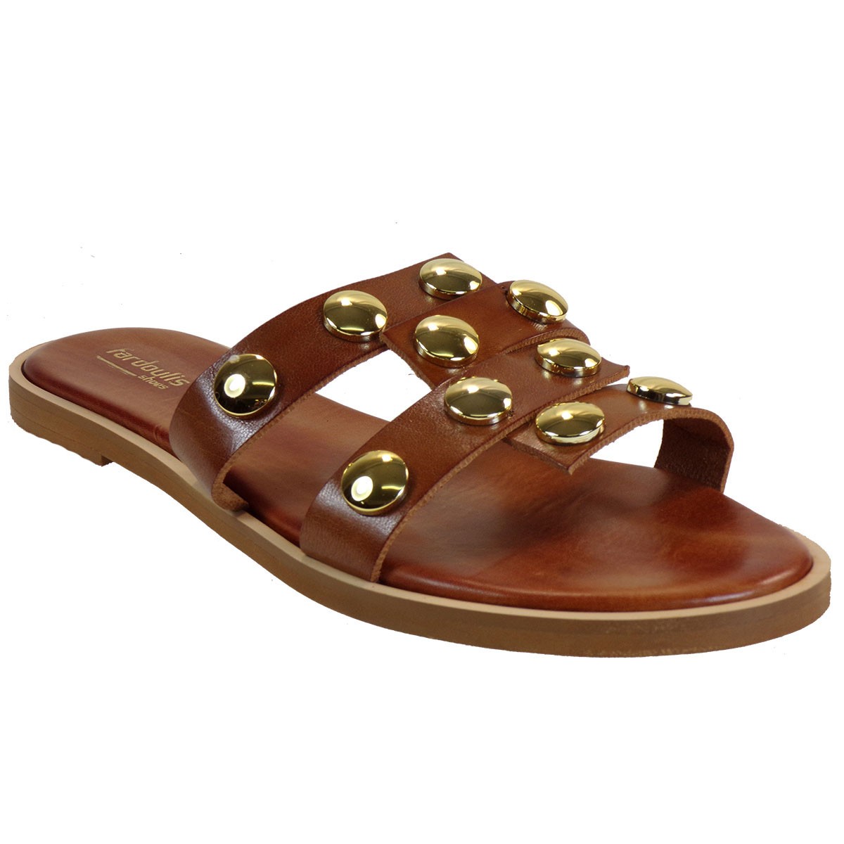 Fardoulis shoes Γυναικείες Παντόφλες 205 Ταμπά Δέρμα