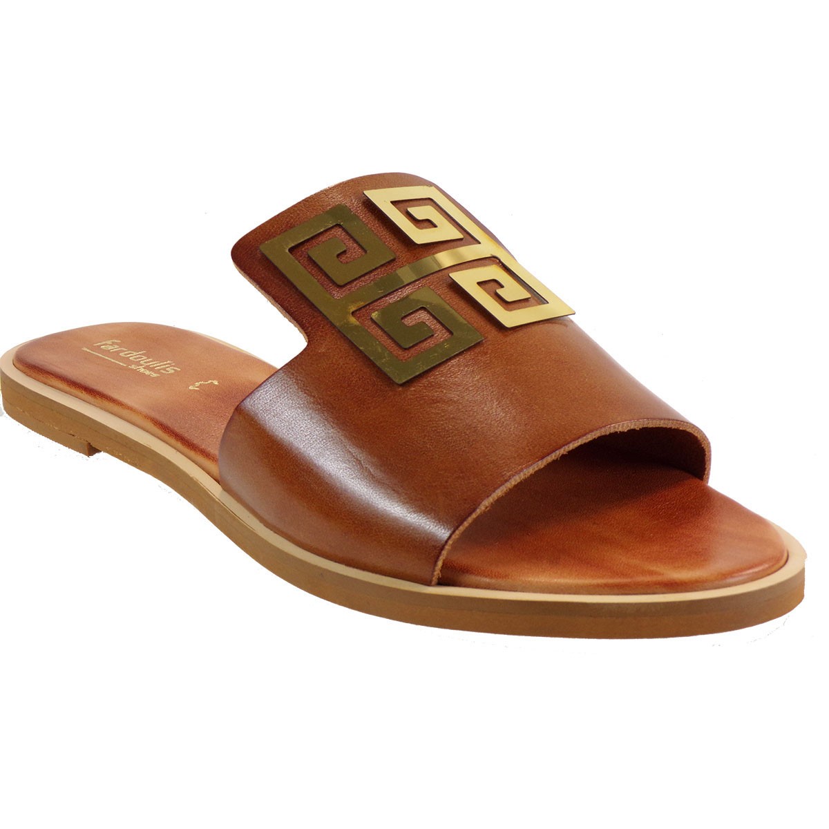 Fardoulis shoes Γυναικείες Παντόφλες 2Δ53 Ταμπά Δέρμα