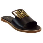 Fardoulis shoes Γυναικείες Παντόφλες 2Δ53 Μαύρο Δέρμα