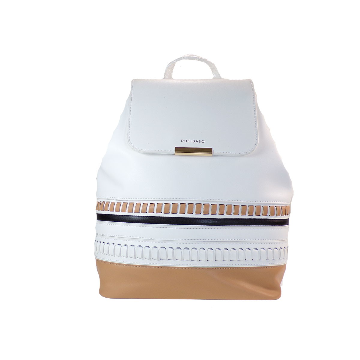 Duki Daso Τσάντα Γυναικεία Πλάτης-Backpack Τ6255 Λευκό