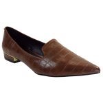 Exe Γυναικεία Παπούτσια LOAFERS 177 VERONA Ταμπά Κροκό  L17001771