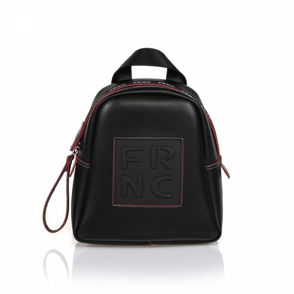FRNC FRANCESCO Τσάντα Γυναικεία Πλάτης-Backpack 1201 Μαύρο Δέρμα