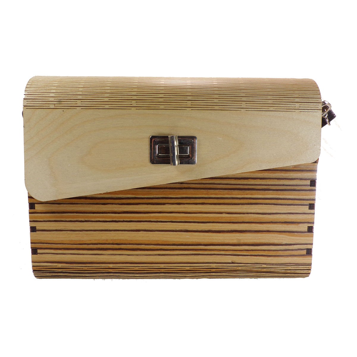 LCUT BAGS Ξύλινη Χειροποίητη Τσάντα Ώμου LC-001 Μπέζ