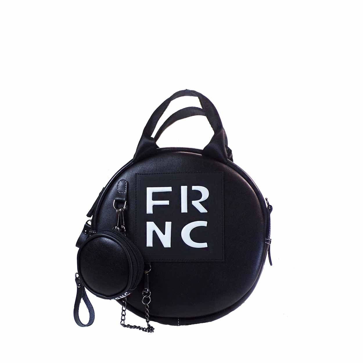 FRNC FRANCESCO Τσάντα Γυναικεία Ώμου-Χειρός 1678 Μαύρο Δέρμα